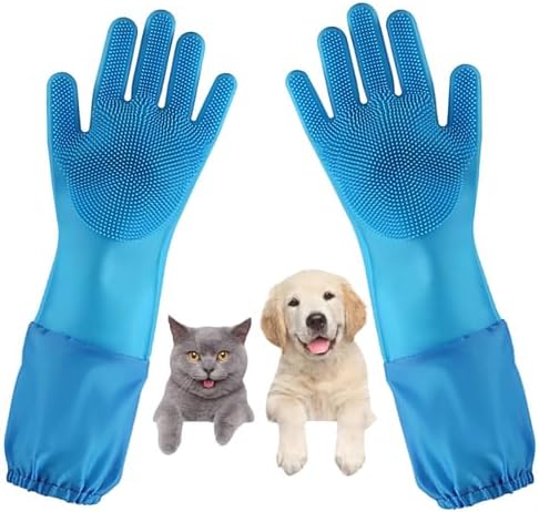 Dog Washing Gloves, Pet Grooming Gloves by Unknown