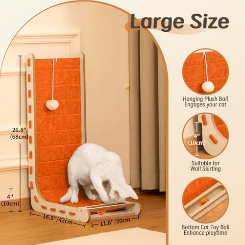 Felt Cat Scratcher for Indoor Cats, 26.8 Inch - Image 3