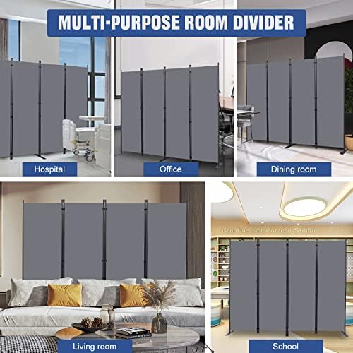 Room Divider 4 Panel-88''Wide, 6FT Room Dividers and Folding Privacy Screens - Image 6