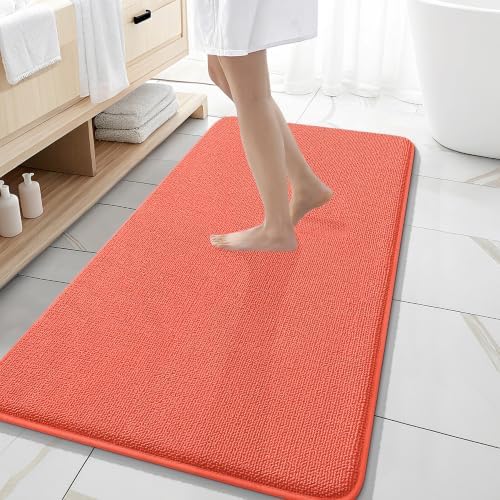 OLANLY Memory Foam Bathroom Runner Rugs 47x20, Absorbent Long Mat by OLANLY