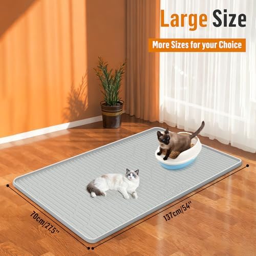 Silicone Cat Litter Box Mat 54"x 27.5" Extra Large Cat Rubber Mat - Image 6