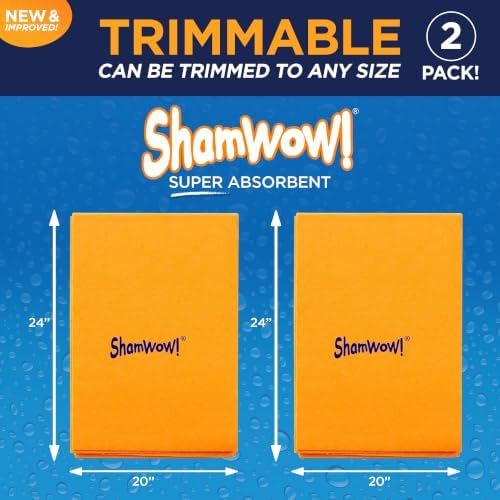 ShamWow Shammy Cloth 2-Pack, Super Absorbent Chamois Towel - Image 2