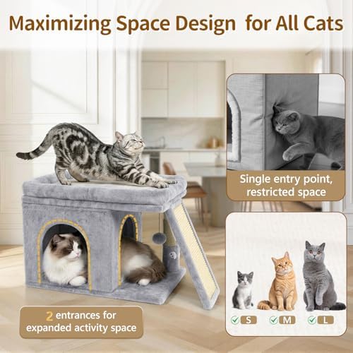 Cat Tree Tower with 15.7x23.6 Perch Bed - Image 2