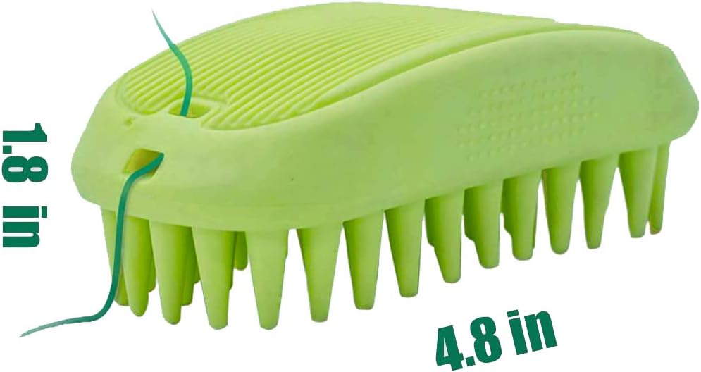 Pet Silicone Shampoo Brush for Long & Short Hair, Pink ( New ), Medium Large Pets Dogs Cats, Silicone Shower Wash Curry Brush, Massage Comb