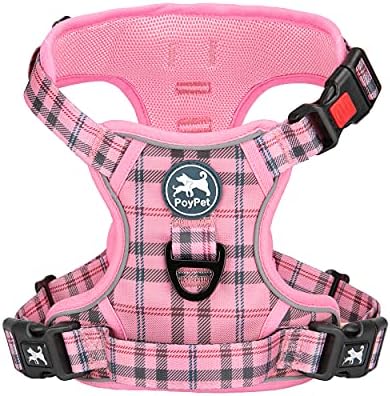 PoyPet Plaid Dog Harness Medium, No Pull Vest by PoyPet
