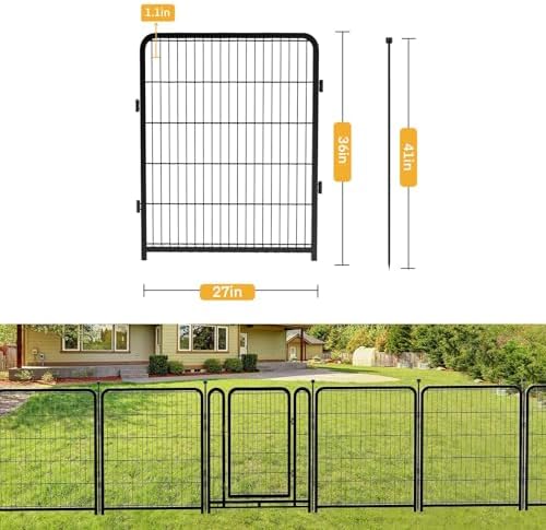Getlay Garden Fence 36 Inch 14 Panels Without Gate, Inside and Outside - Image 2