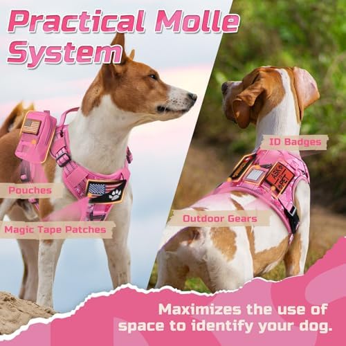 rabbitgoo Tactical Dog Harness for X-Large, No Pull Military Service Vest - Image 5