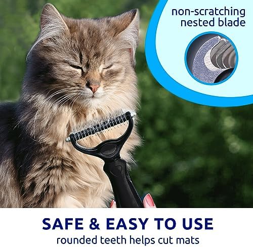 Pat Your Pet Deshedding Brush & Metal Comb Grooming Combo - Image 6