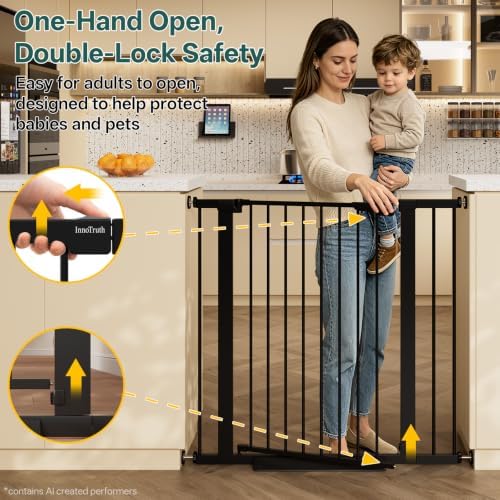InnoTruth 29.6-39.1 in Wide x 35.5 in High Extra Tall Baby Gate - Image 4