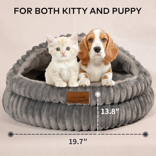 CHEERPALS Cat Cave Bed for Indoor Cats Covered Hooded Pet Bed - Image 5