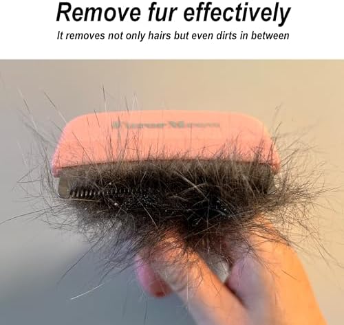 Pet Deshedding Tool with Curve Blade, Cat Grooming Brush, Tight V-shaped Teeth - Image 4