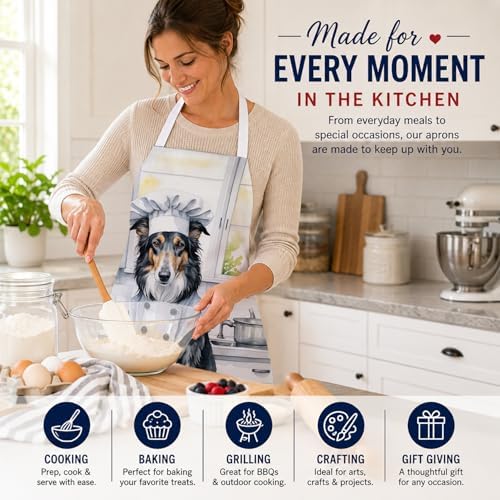 Caroline's Treasures Borzoi The Chef Apron Cooking Kitchen Server Baking Crafts - Image 6