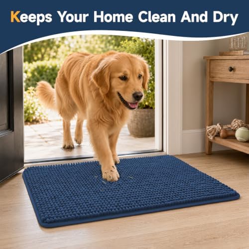 Ophanie Navy Blue Door Mat 28x18, Muddy Mats - Image 4