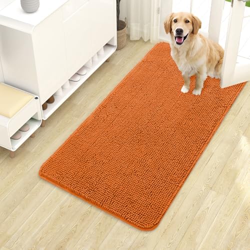 OLANLY Dog Door Mat for Muddy Paws 40x24, Super Absorbent Chenille Mud Mat by OLANLY
