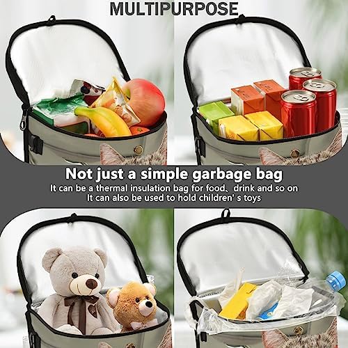 Fun Cute Cat Driving Car Trash Can Car Garbage Bag - Image 7