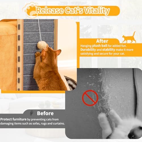 Felt Cat Scratcher for Indoor Cats, 26.8 Inch - Image 5