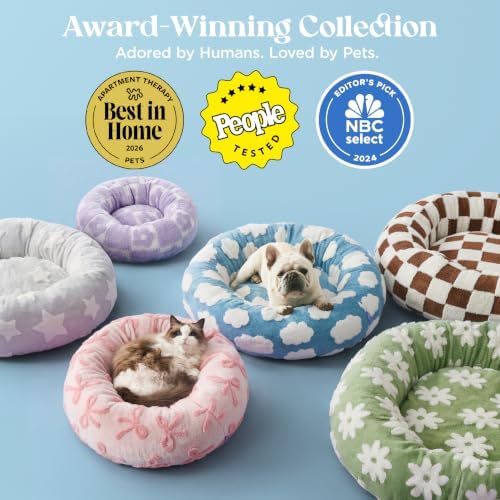 LE SURE Shown on TV Jacquard Donut Cat Beds Indoor - Image 2