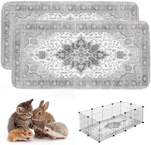 Washable Guinea Pig Pee Pads, Absorbent Reusable Guinea Pig Cage Liners by Peepads