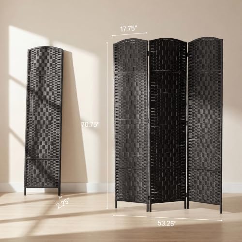 HOMCOM Room Divider 3-Panel, 6FT-Tall Folding Privacy Screen - Image 7
