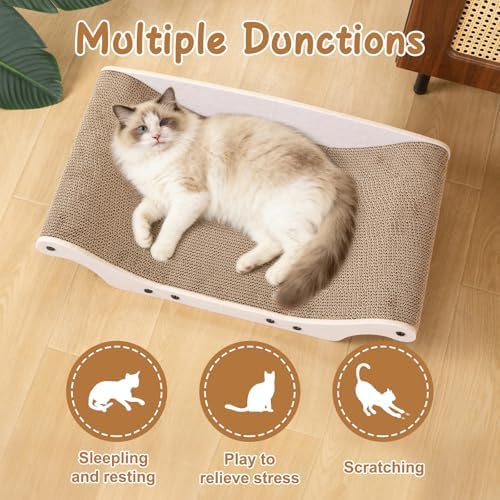 Cat Scratcher Bed 25" Large Cardboard Cat Scratcher Couch - Image 4