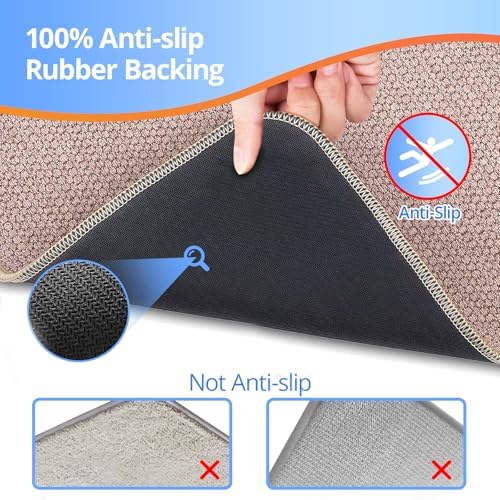 Upgraded Bath Mat 17x27Inch, Thin Bath Mats Rugs - Image 4