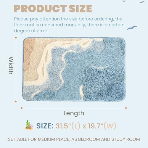 Cute Ocean Bathroom Rug Super Absorbent Bath Mat Machine Washable and Non Slip - Image 2