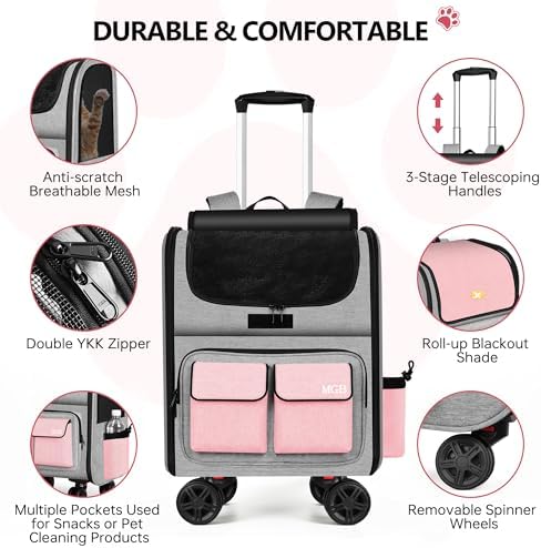 MGB Foldable Rolling Pet Carrier - Image 5