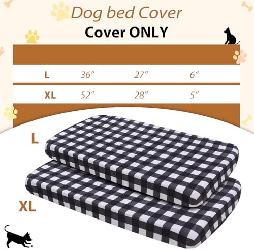 Replacement Dog Bed Covers Elastic Edged Washable 52" x 28" x 6" - Image 4