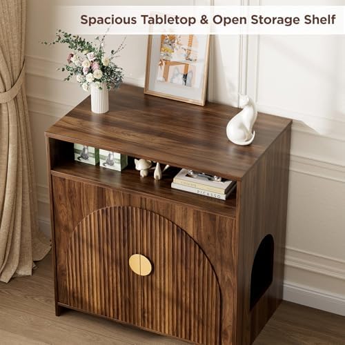 Halitaa Cat Litter Box Enclosure, Cat Litter Box Furniture - Image 6