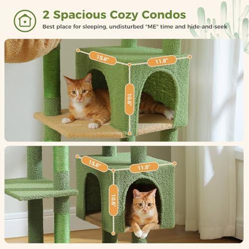 69" Cactus Cat Tree for Indoor Cats Large Adult - Image 6