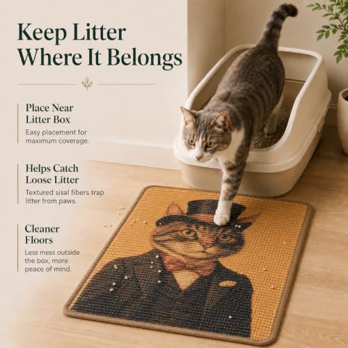 Art Sisal Cat Scratcher Mat, Cat Wall Scratchers - Image 3
