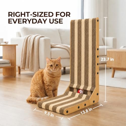 L-Shaped Cat Scratcher, 23.7-Inch 3-in-1 - Image 6