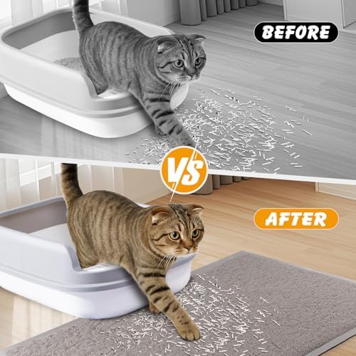 ondware Cat Litter Mat 35.5 x 23.6 in, Waterproof Non-Slip - Image 2