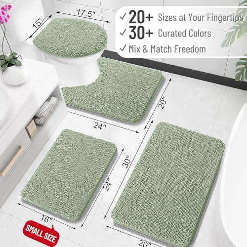OLANLY Bathroom Rugs 35x24, Extra Soft Absorbent Chenille Bath Rugs - Image 2