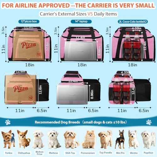Petskd Top and Side Expandable Small Pet Carrier Airline Approved - Image 4