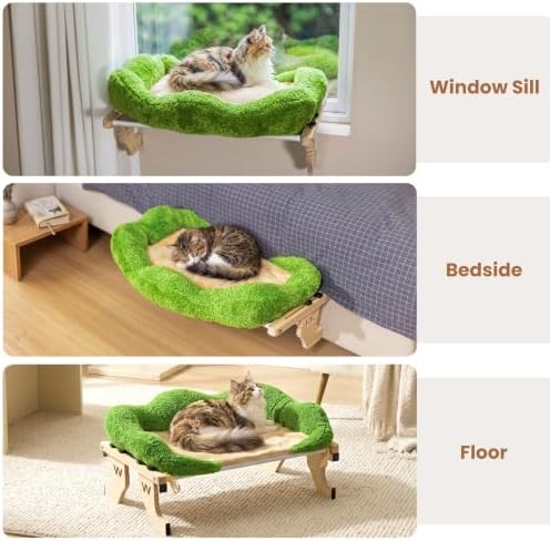 WOOCHPET Wooden Cat Window Perch, Cat Window Bed - Image 4