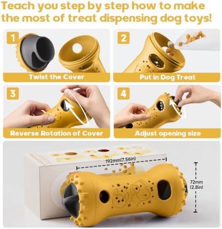 Interactive Dog Toys, Adjustable Treat Dispensing Toy to Keep Them Busy - Image 5