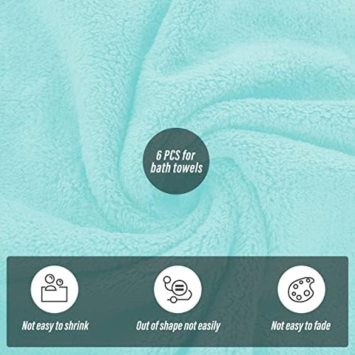 MOONQUEEN 6 Pack Premium Bath Towel Set - Image 4