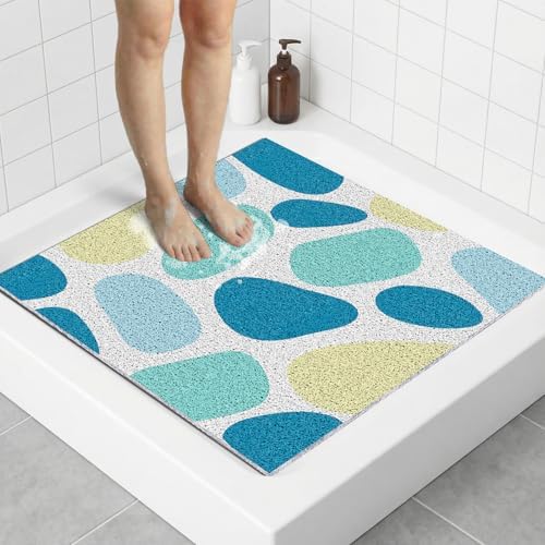 Anti Slip Loofah Shower Mat, Quick Drying Bathtub Mat by BLESWIN