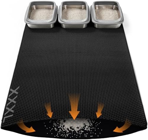 Cat Litter Mat 47"x33" Urine-Proof XL Litter Mat by Anywish