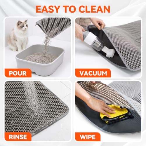Cat Litter Mat, Double Layer Litter Trapping Mat - Image 6