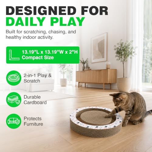 A&E Cage Co Round Cardboard Cat Scratcher - Image 2