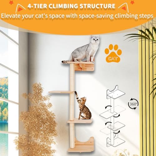 Cat Shelves for Wall – Cat Climbing Furniture Set for Large Cats - Image 4