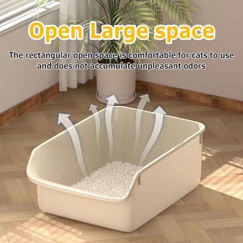Large Cat Litter Box with High Side Cat Litter Pan Boxes - Image 3