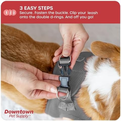 Downtown Pet Supply Step in Dog Harness No Pull, Light Gray - Image 5