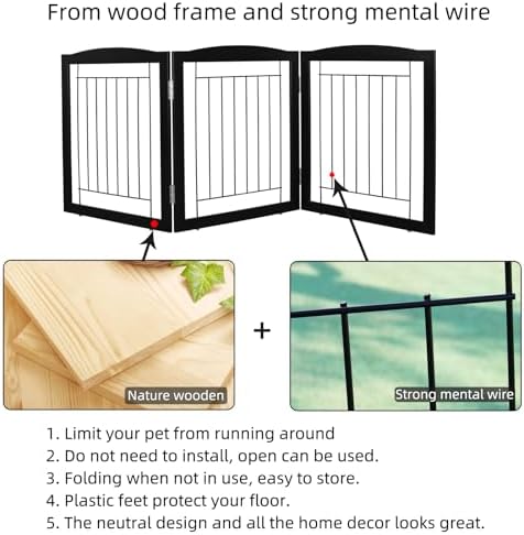 ZJSF Freestanding Foldable Dog Gate - Image 6