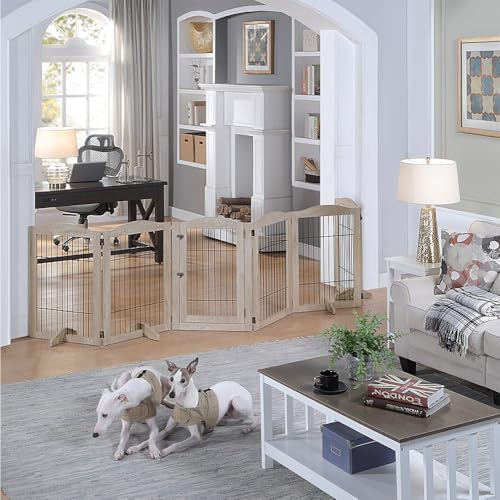 unipaws 132" Extra Wide Dog Gate and Pet Playpen - Image 2