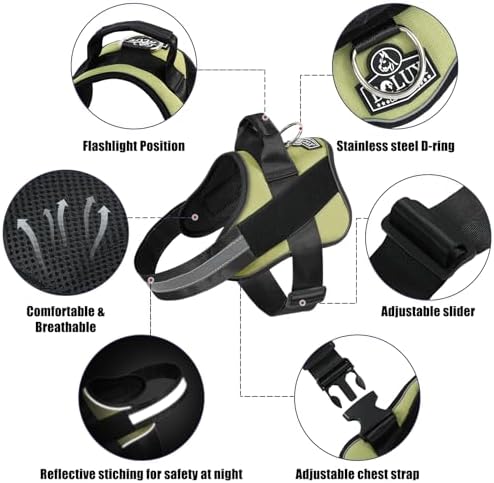Bolux Dog Harness, No-Pull Reflective Dog Vest, Breathable Adjustable Pet - Image 2