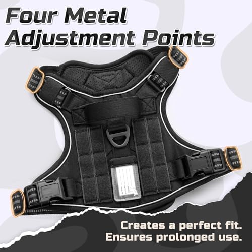 rabbitgoo Tactical Dog Harness for Small, No Pull Military Service Vest - Image 3