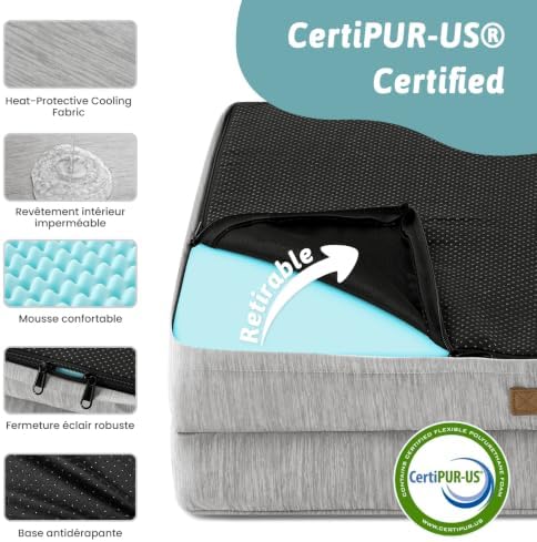 COZY KISS Orthopedic Dog Cooling Bed Washable - Image 6